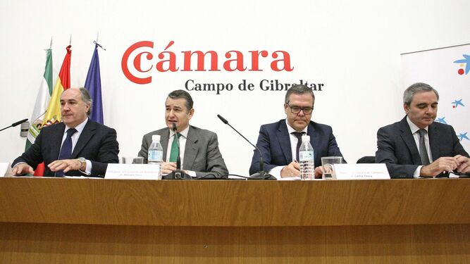 José Ignacio Landaluce, Antonio Sanz, Carlos Fenoy y José Ángel Hernández, ayer.