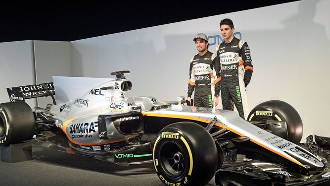 Checo Pérez y Esteban Ocon presentan el nuevo VJM10 de Force India