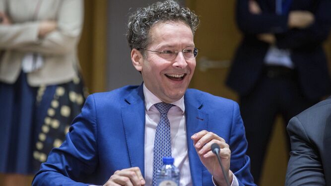 Jeroen Dijsselbloem, durante la reunión de los ministros de Economía de la Eurozona.