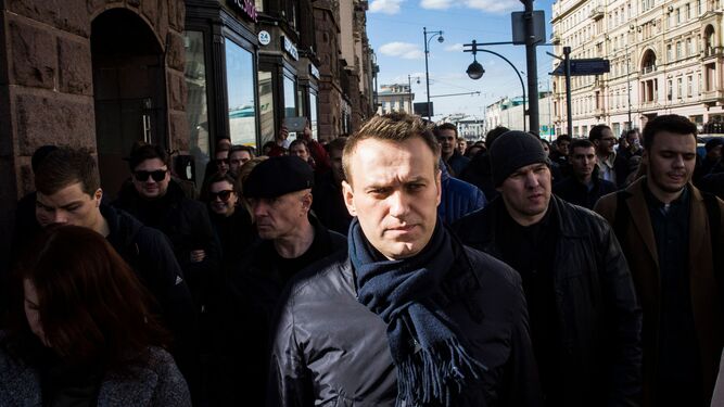 Alexai Navalni, ayer en Moscú.