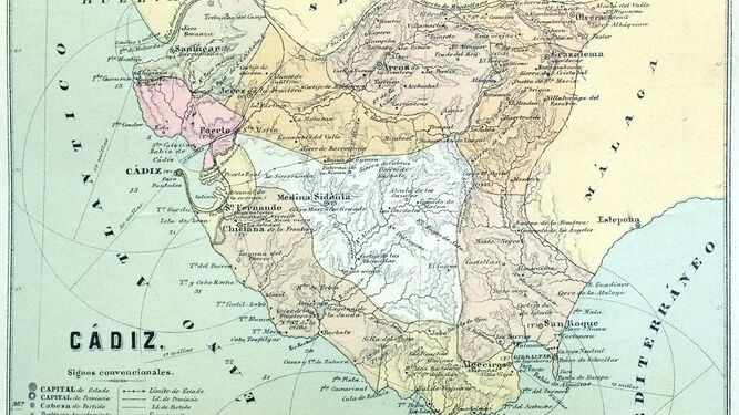 Detalle de uno de los mapas que ilustra la obra del historiador.