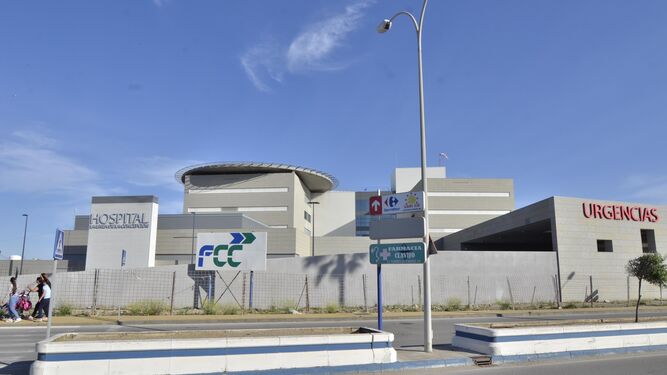 El nuevo hospital de La Línea, desde la callem Cartagena.