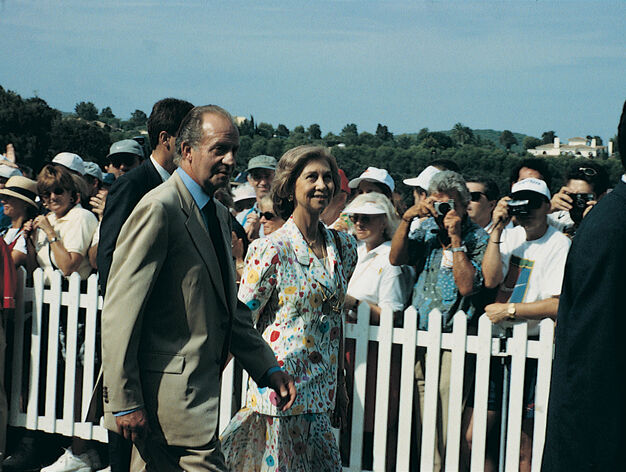 Juan Carlos I y la reina Sof&iacute;a, en Valderrama.
