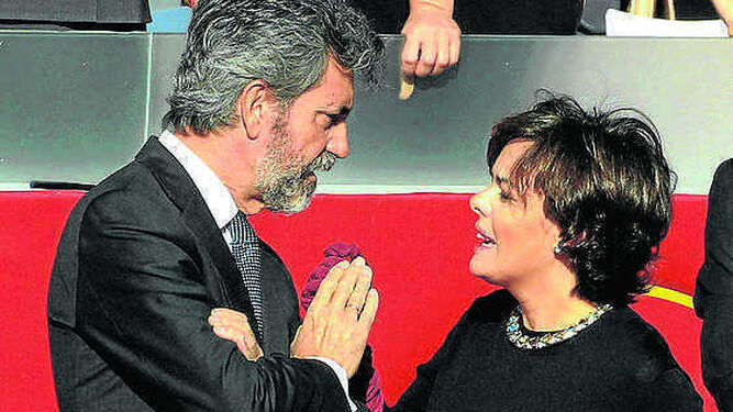 Carlos Lesmes y Soraya Sáenz de Santamaría.