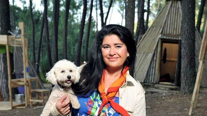 Lucía Etxebarria en su participación en 'Campamento de verano'.