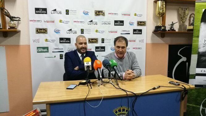 Raffaele Pandalone y Mario Galán, durante la rueda de prensa de esta mañana.