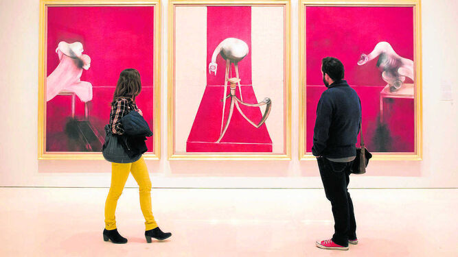 Tríptico de Francis Bacon en la muestra que el Museo Picasso de Málaga dedicó en 2017 a la Escuela de Londres.