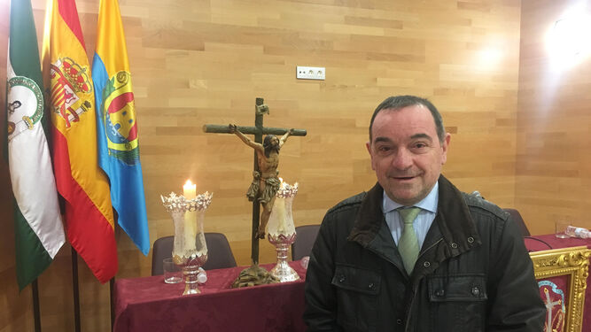 Juan Carlos Vadillo Roca, pregonero de la Semana Santa de Algeciras 2018, posa para la entrevista.