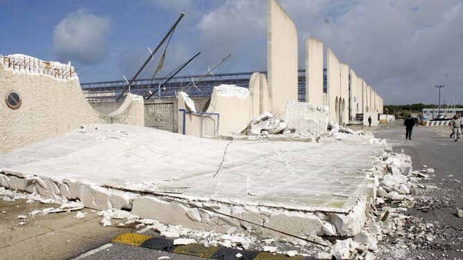 Estado que presenta Puerto Sherry tras el paso del tornado