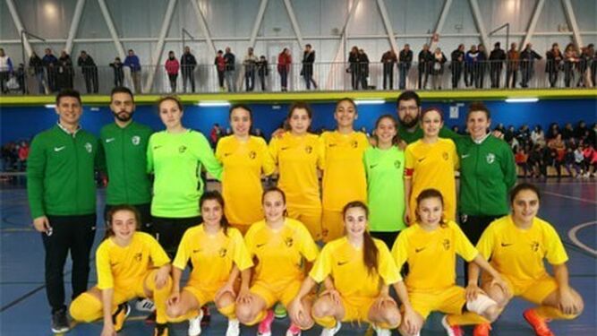 La selección femenina provincial sub-16 de fútbol sala.