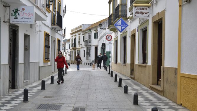 La calle Málaga, en San Roque.