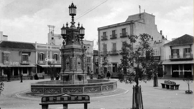 La Plaza Alta de Algeciras, hacia 1950.