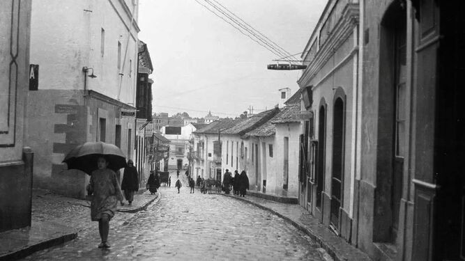 La calle Prim de Algeciras hacia 1920.