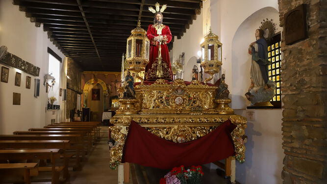 El paso del Medinaceli, en la capilla de San Isidro.