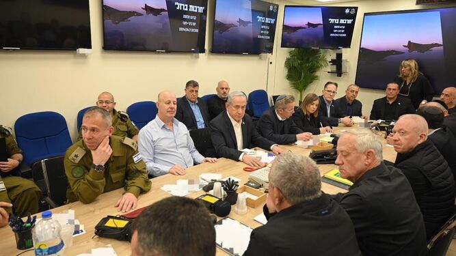 Reunión de emergencia del gabinete de guerra del Ejército israelí