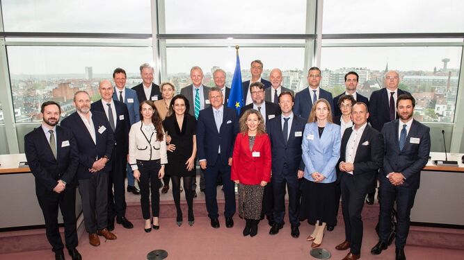 La reunión del grupo de CEOs por el Pacto Verde Europeo celebrada este lunes en Bruselas.