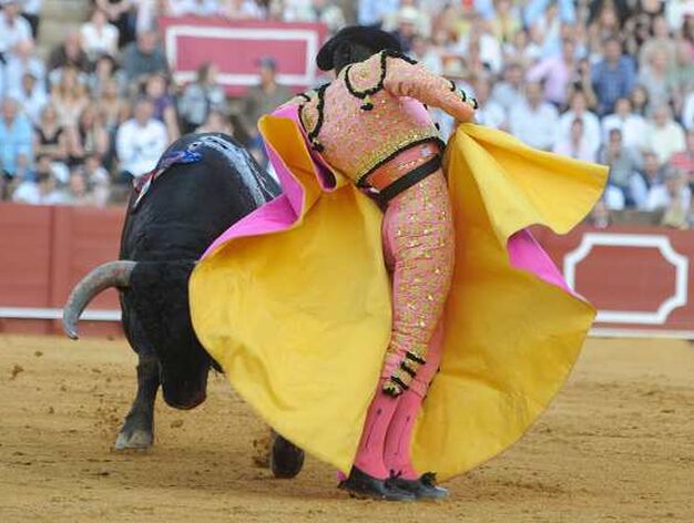 'El Fundi' se quejaba de que "los toros se vinieron abajo muy pronto".

Foto: Antonio Pizarro