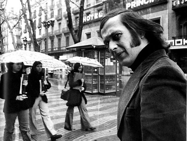 En las Ramblas de Barcelona, en 1975.