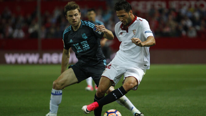 Un momento del Sevilla-Real Sociedad