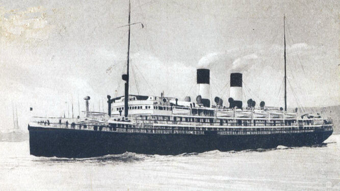 El 'Regina Elena', uno de los vapores de la Compañía Italiana que hacía la ruta Europa-América.
