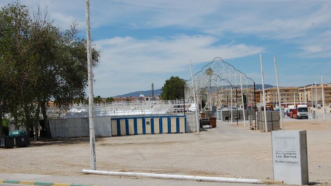 El recinto ferial de Los Barrios, ayer.