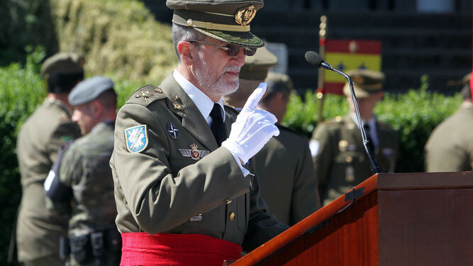 El general Antonio Romero Losada, durante su toma de posesión.