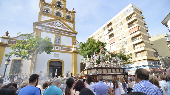 La procesión de María Auxiliadora, ayer.