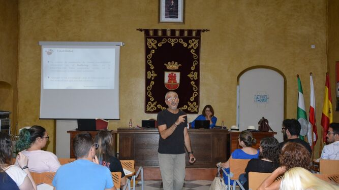 El ponente Juan Manuel Picardo, en el seminario de acoso escolar, ayer.