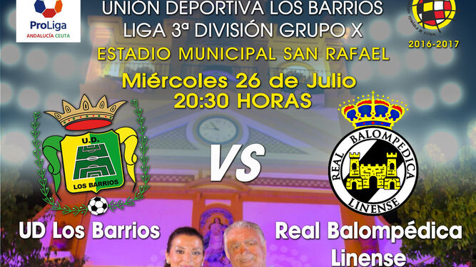 Cartel anunciador del UD Los Barrios-Balona.