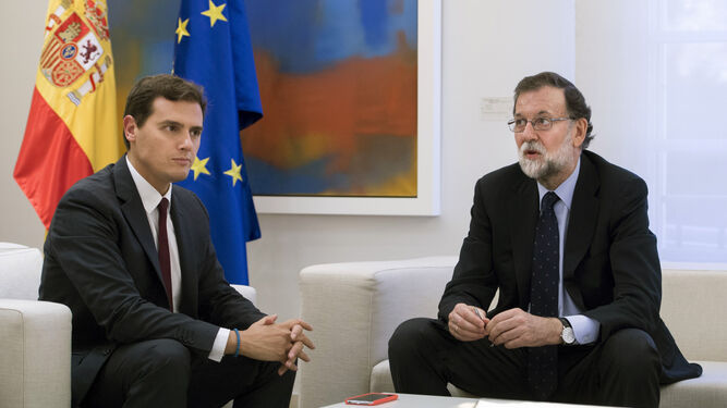 Albert Rivera y Mariano Rajoy, en la Moncloa