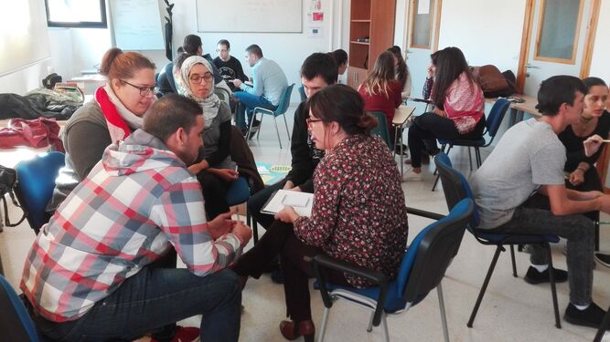 Los participantes en la Lanzadera de Empleo en Algeciras.