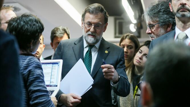Mariano Rajoy, ayer, en Bruselas.