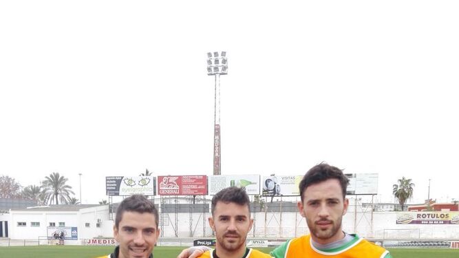 Luisito, Mawi y Adrián Gallardo, los tres refuerzos del Sanluqueño, el rival mañana del Algeciras.