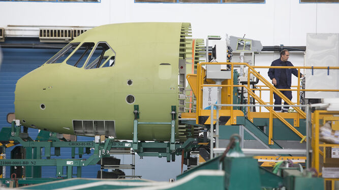 Varias piezas del A400M  salen de la factoría de Tablada.