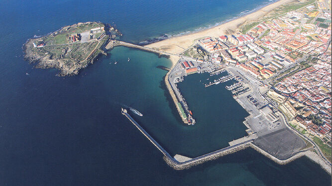 La Isla y el puerto de Tarifa en el año 2008.