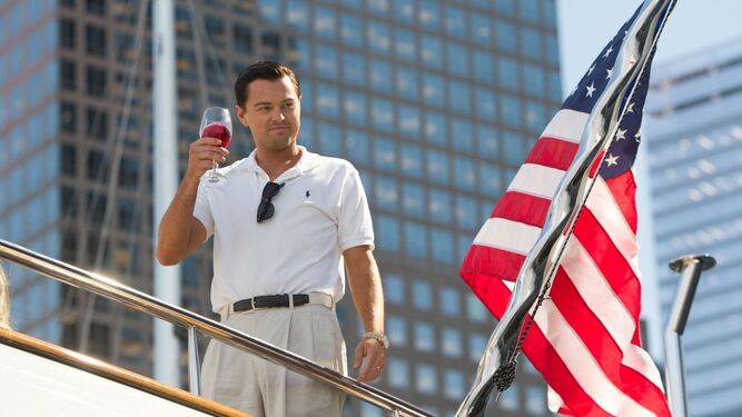 Leonardo DiCaprio, actor fetiche del cineasta en los últimos tiempos, en 'El lobo de Wall Street' (2013).