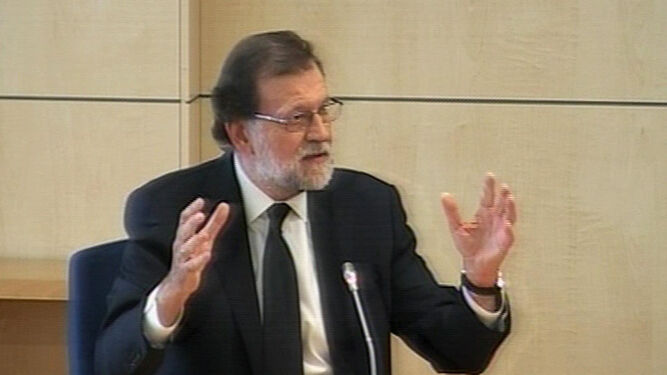 Rajoy, durante su declaración por el caso Gürtel.