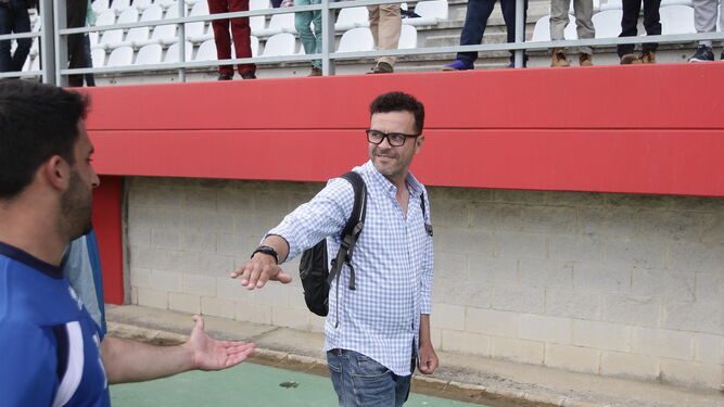 Diego Pérez 'Yiyi', en una visita al estadio Nuevo Mirador.