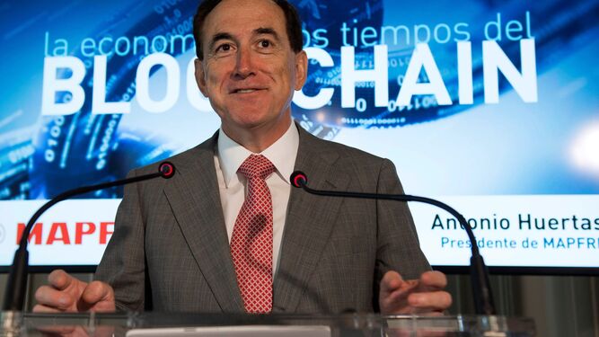 El presidente de Mapfre, Antonio Huertas, durante su intervención en Santander en la UIMP.