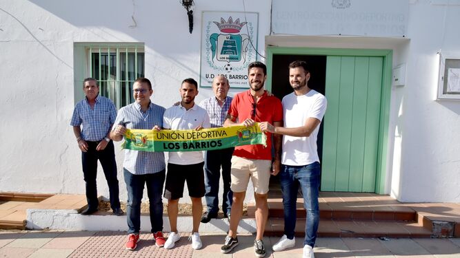 Guti, Biri, Juan Sánchez, Hedrera y Zamora, ayer en Los Barrios.