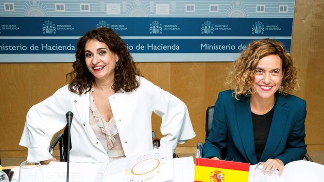María Jesús Montero y Meritxell Batet, en el Consejo de Política Fiscal y Financiera