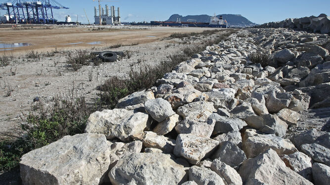 Los terrenos de la fase B de Isla Verde Exterior, contiguos a las instalaciones de TTI Algeciras.