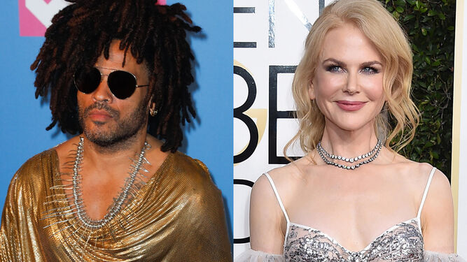 Lenny Kravitz y Nicole Kidman.