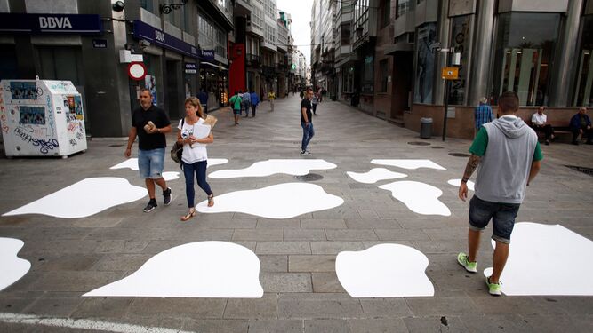 Foto del paso de peatones de A Coruña.