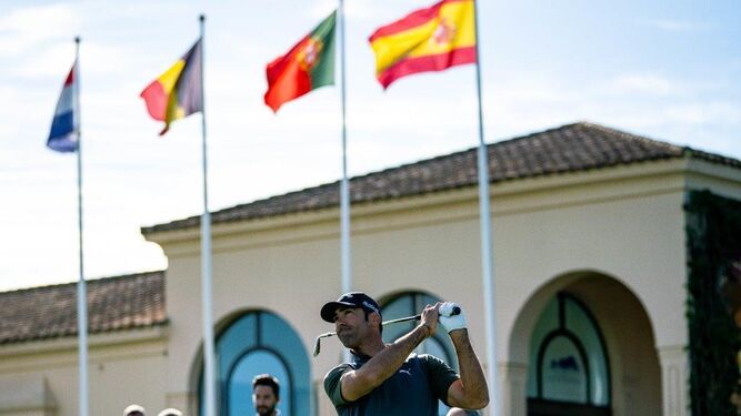 Álvaro Quirós, esta mañana en el Club de Golf Valderrama de San Roque