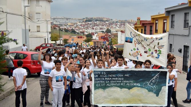 Un momento de la marcha en Algeciras.