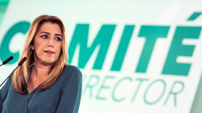 Susana Díaz, durante el Comité Director del PSOE de Andalucía.