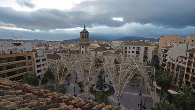 Catedral de luces en la Plaza Alta de Algeciras