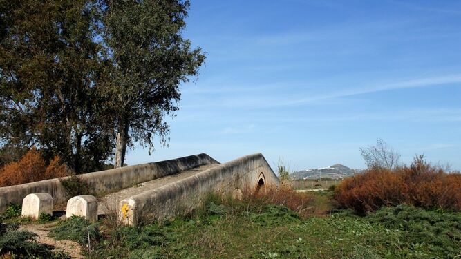 Puente gótico sobre el arroyo del Yeso. Camino de la Trocha
