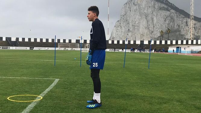 Nicolás Alves, durante el entrenamiento de esta mañana